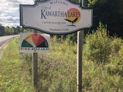 Kawartha Lakes entrance sign
