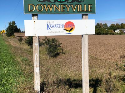 Downeyville entrance sign